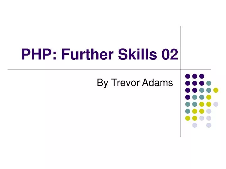 php further skills 02