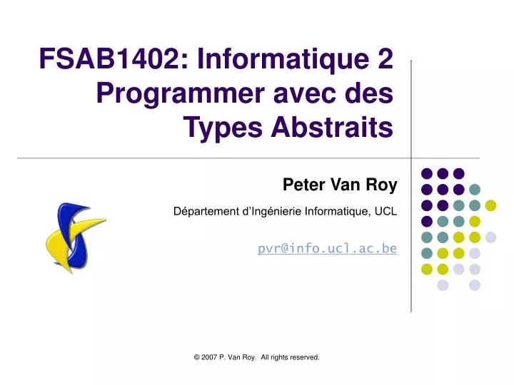 fsab1402 informatique 2 programmer avec des types abstraits