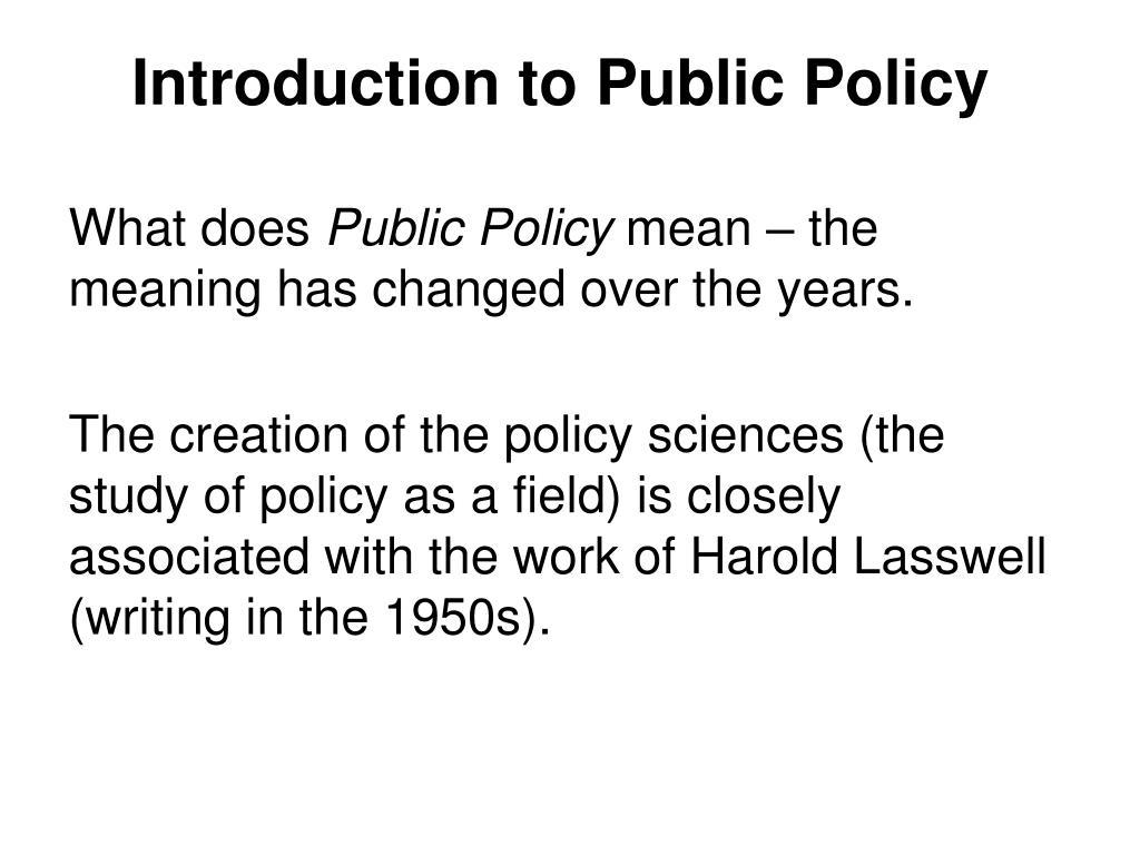 PPT - Introduction to Public Policy PowerPoint Presentation, free ...