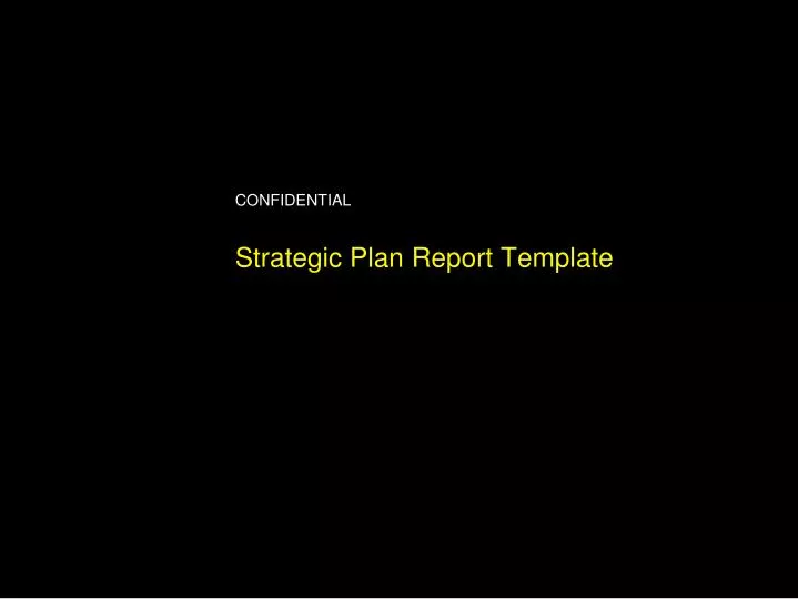strategic plan report template