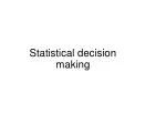 Statistical decision making - slide 1
