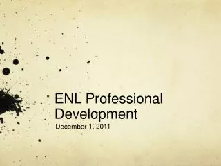 ENL Professional Development