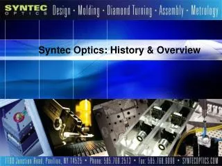 Syntec Optics: History &amp; Overview