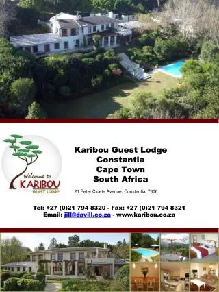 Karibou Guest Lodge Constantia Cape Town South Africa