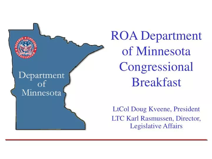 roa department of minnesota congressional breakfast