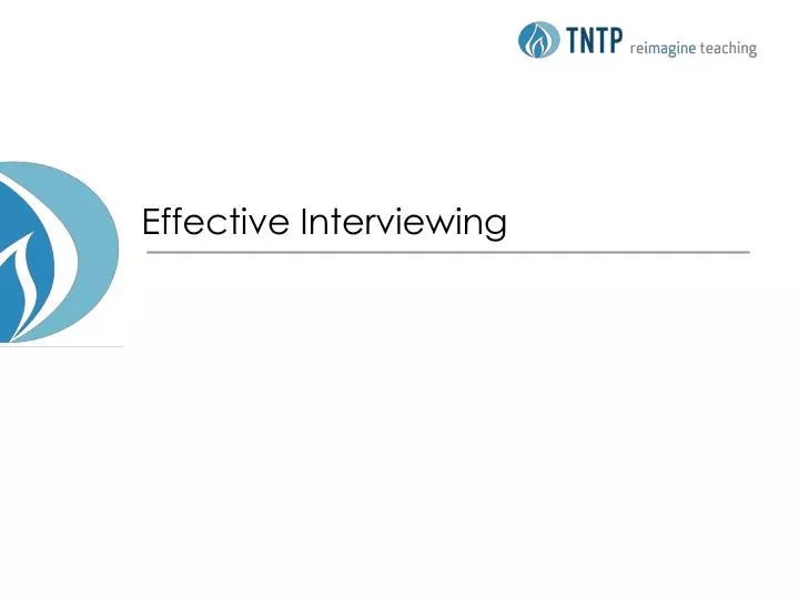 effective interviewing