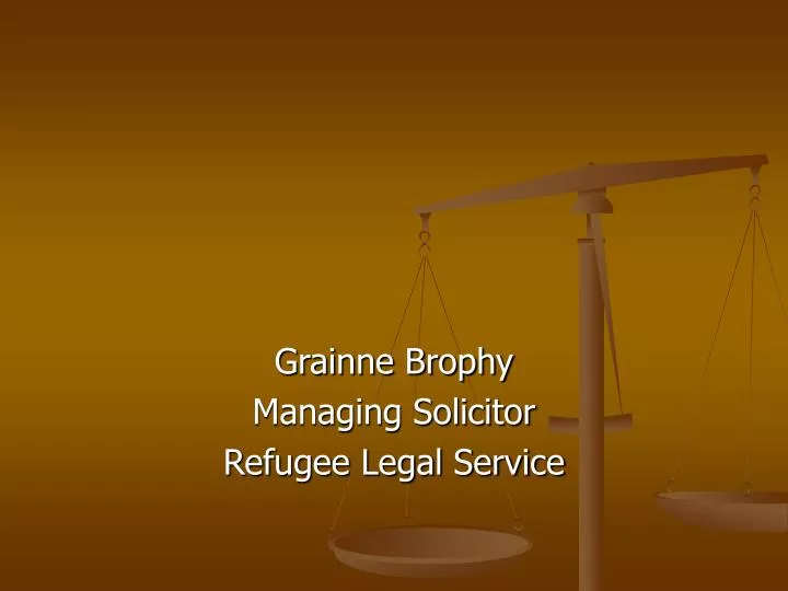 grainne brophy managing solicitor refugee legal service