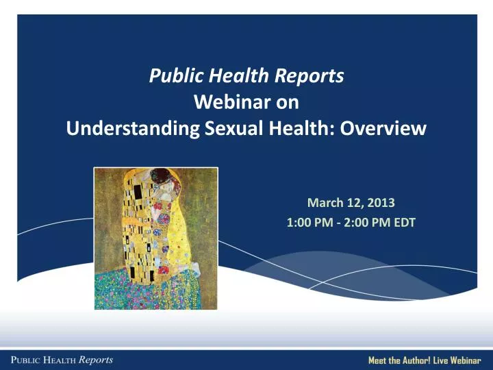 public health reports webinar on understanding sexual health overview