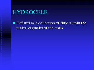 HYDROCELE