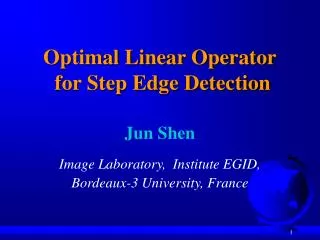 Optimal Linear Operator for Step Edge Detection