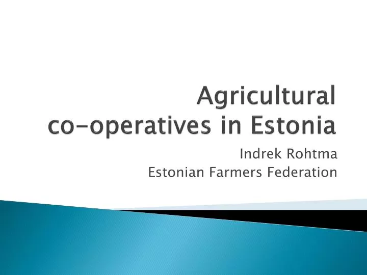 agricultural co operatives in estonia
