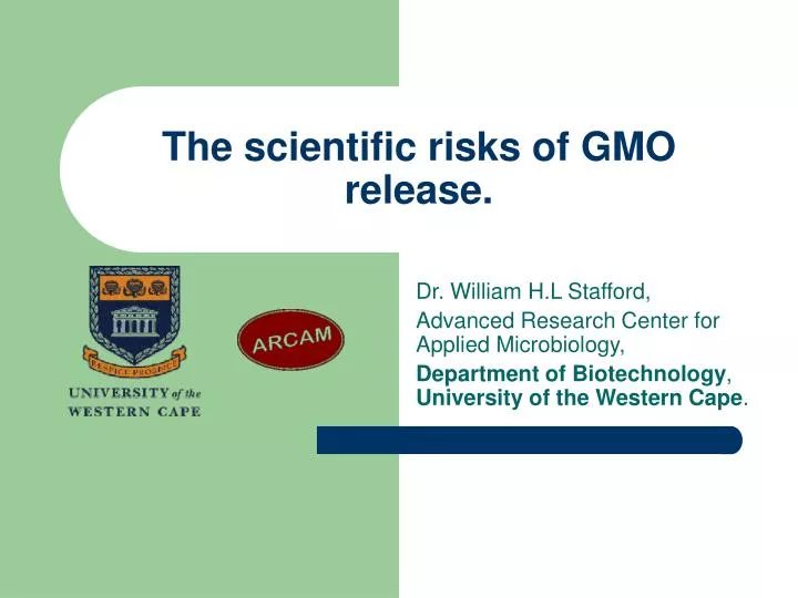 the scientific risks of gmo release