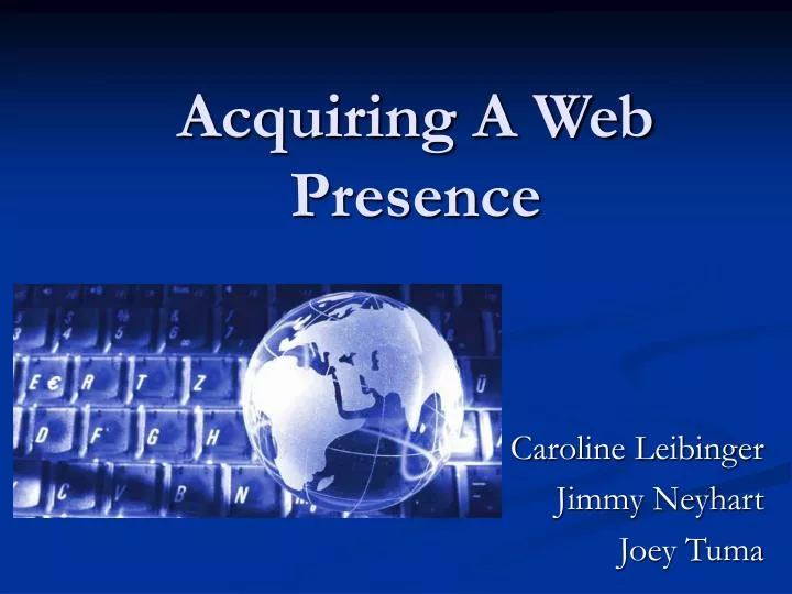 acquiring a web presence