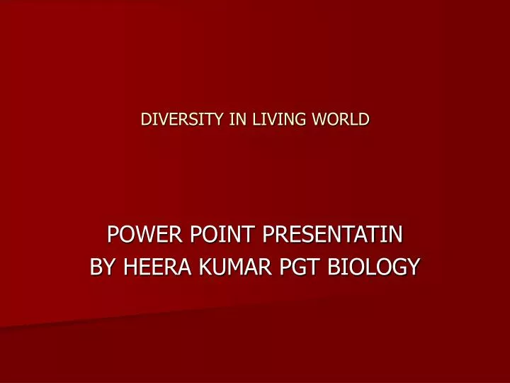 diversity in living world
