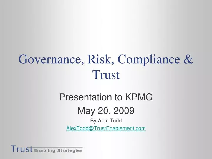 governance risk compliance trust