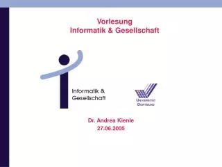 vorlesung informatik gesellschaft