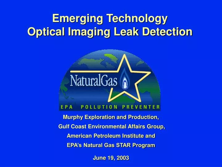 emerging technology optical imaging leak detection