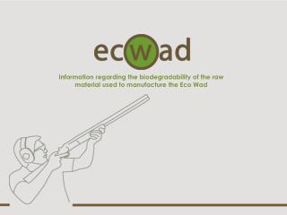 Information regarding the biodegradability of the raw material used to manufacture the Eco Wad