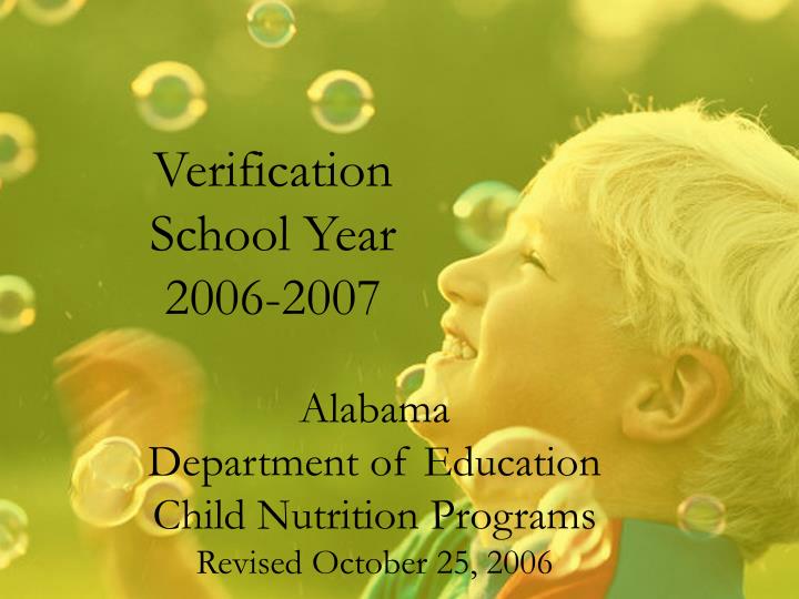 verification school year 2006 2007