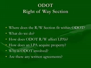 ODOT Right of Way Section