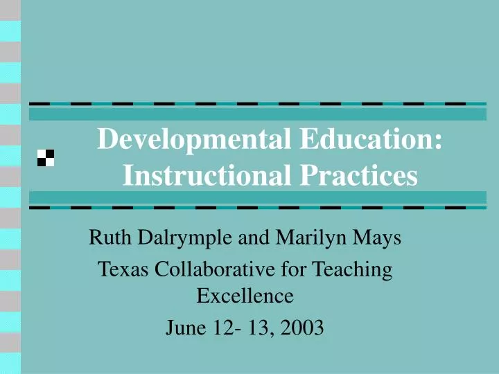 developmental education instructional practices