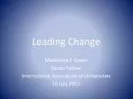 Leading Change - slide 1