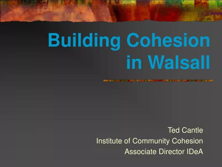 building cohesion in walsall