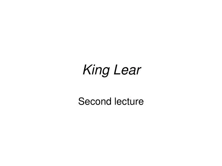 king lear