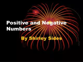 Positive and Negative Numbers
