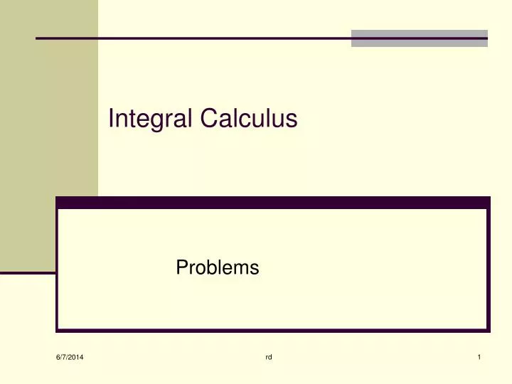 integral calculus