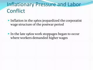 Inflationary Pressure and Labor Conflict