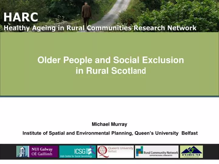 older people and social exclusion in rural scotl and