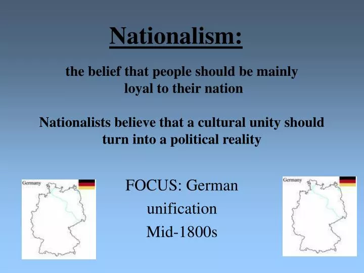 focus german unification mid 1800s
