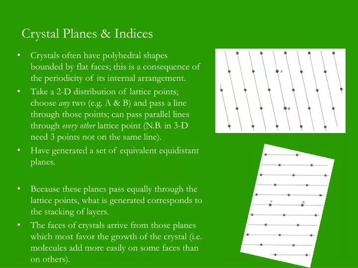 crystal planes indices