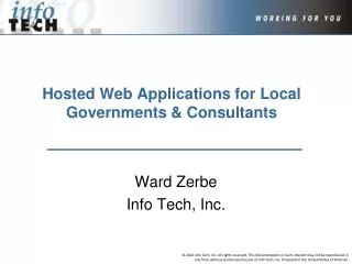 Hosted Web Applications for Local Governments &amp; Consultants