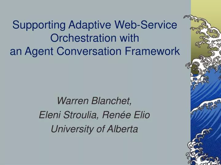supporting adaptive web service orchestration with an agent conversation framework