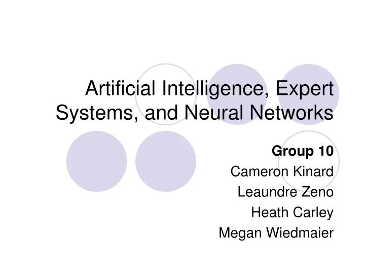 artificial intelligence expert systems and neural networks
