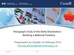 Defining Canada’s Position on Environmental Goods: Insights from the Doha Declaration - slide 1