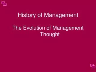 History of Management