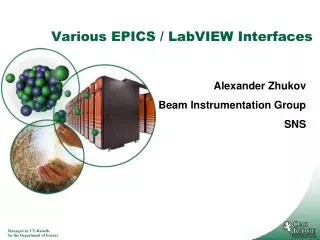 Various EPICS / LabVIEW Interfaces