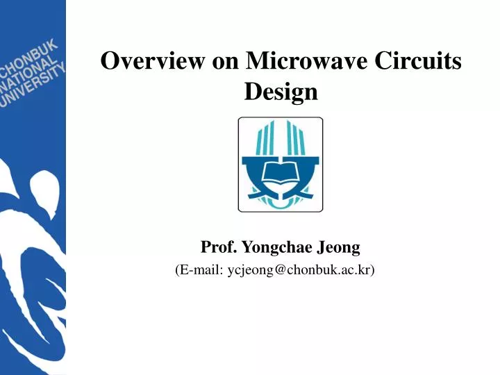 overview on microwave circuits design