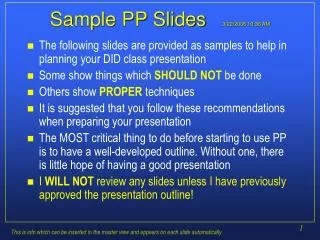Sample PP Slides 3/22/2006 10:36 AM
