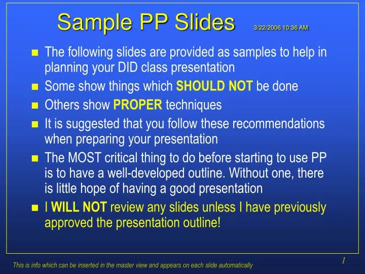 sample pp slides 3 22 2006 10 36 am