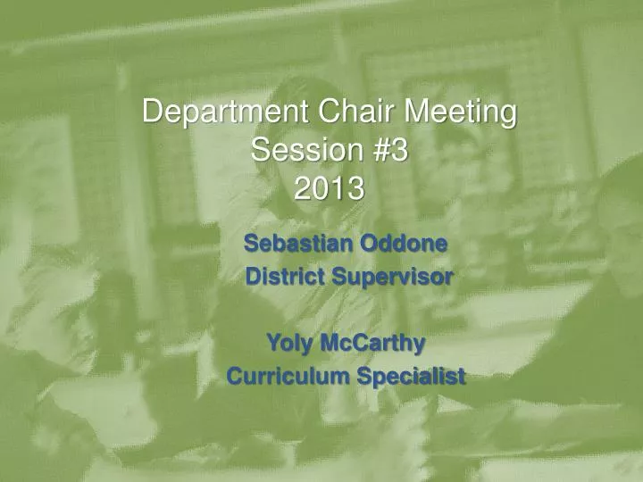 department chair meeting session 3 2013