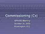 Commissioning (Cx) - slide 1