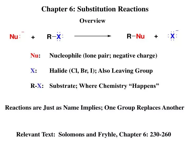 chapter 6 substitution reactions