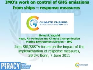 IMO’s work on control of GHG emissions from ships – response measures