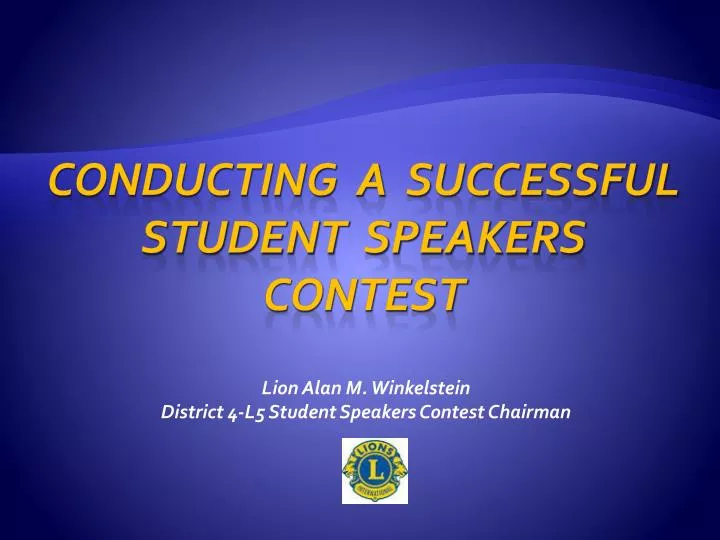 conducting a successful student speakers contest