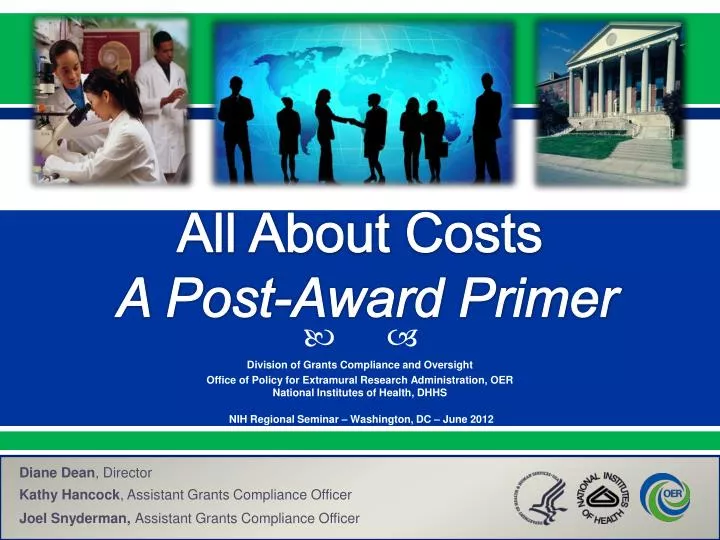 all about costs a post award primer