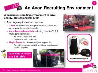 An Avon Recruiting Environment
